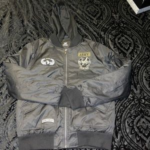 (XL) XRAY Jeans Bomber Patch Jacket